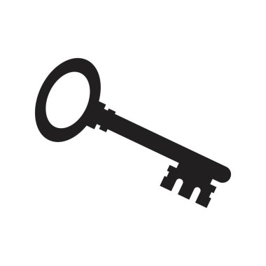 Anahtar simgesi vektör çizim şablonu