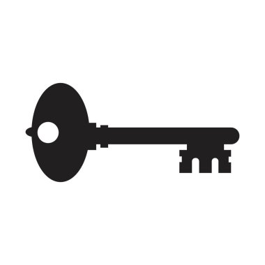 Anahtar simgesi vektör çizim şablonu