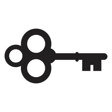 Anahtar simgesi vektör çizim şablonu