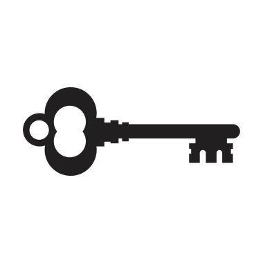 Anahtar simgesi vektör çizim şablonu