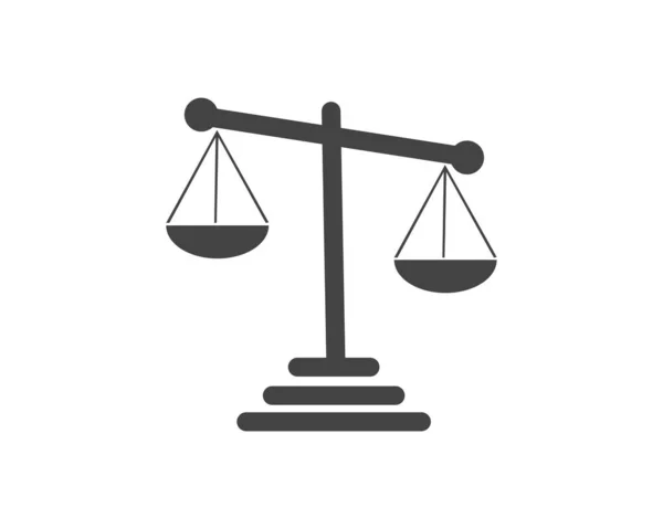 Gerechtigkeit Gesetz Logo Vorlage Vektor Illusion Design — Stockvektor