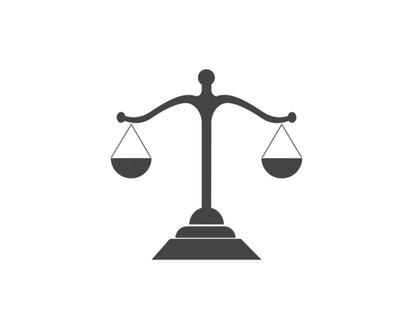 Derecho Justicia Logo Plantilla Vector Diseño Ilegalidad — Vector de stock