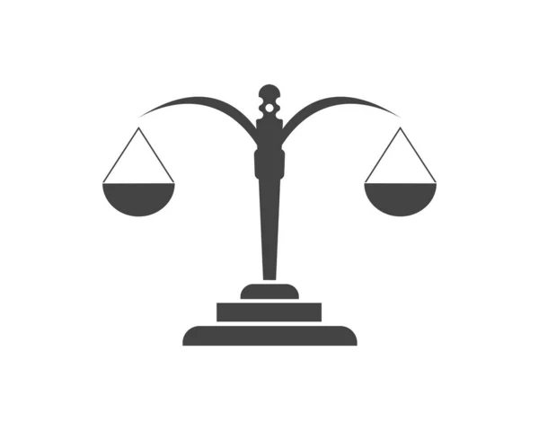 Derecho Justicia Logo Plantilla Vector Diseño Ilegalidad — Archivo Imágenes Vectoriales