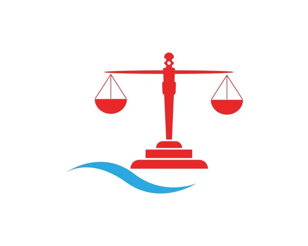 Justice Zákon Logo Šablona Vektorové Illsutration Design — Stockový vektor