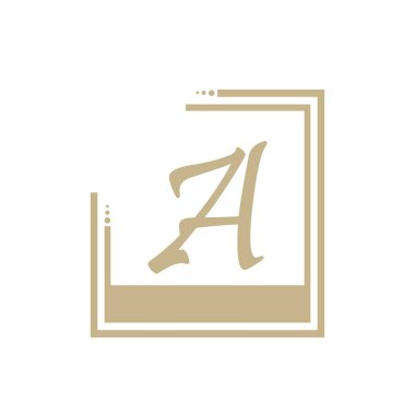 Harf A Logo Şablon vektör simgesi tasarımı