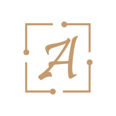 Harf A Logo Şablon vektör simgesi tasarımı