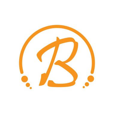 B Harfi Logo Şablon vektör simgesi tasarımı