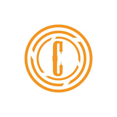C Harfi Logo Şablon vektör simgesi tasarımı