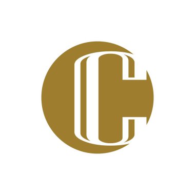C Harfi Logo Şablon vektör simgesi tasarımı