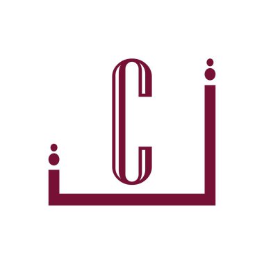 C Harfi Logo Şablon vektör simgesi tasarımı