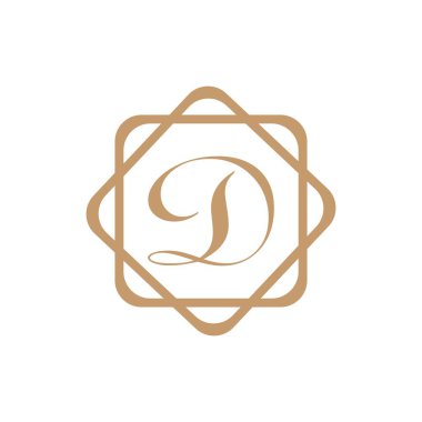 Vektör illüstrasyon harfi D