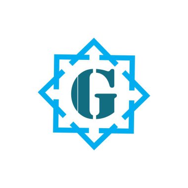 Uygulamanız veya şirket kimliğiniz için G harfi logo tasarım şablonu ögeleri