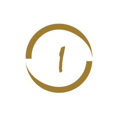 Mektup I logosu. Alfabe logosu vektör tasarımı