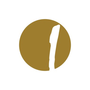 Mektup I logosu. Alfabe logosu vektör tasarımı