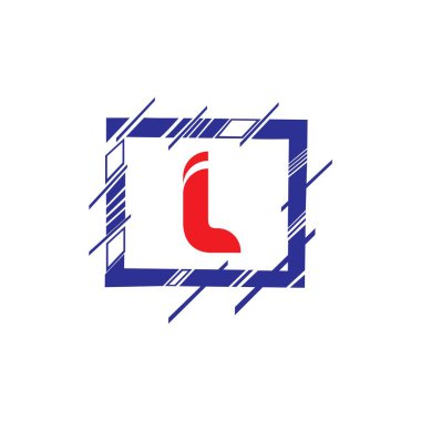 L Harfi Logo Şablon vektör simgesi tasarımı