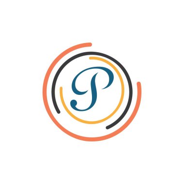 P Harfi İş Kurumsal Birlik Vektörü logosu tasarım şablonu