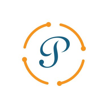 P Harfi İş Kurumsal Birlik Vektörü logosu tasarım şablonu