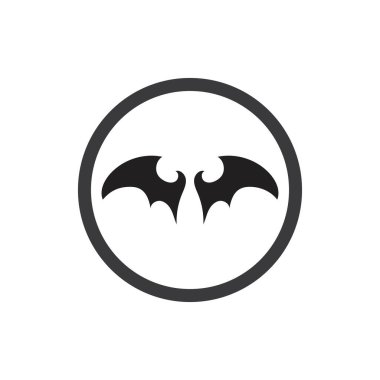 Yarasa vektör simgesi logo şablonu çizim tasarımı