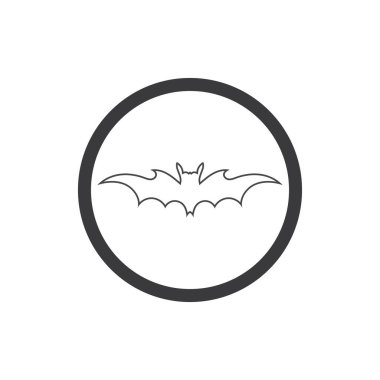 Yarasa vektör simgesi logo şablonu çizim tasarımı