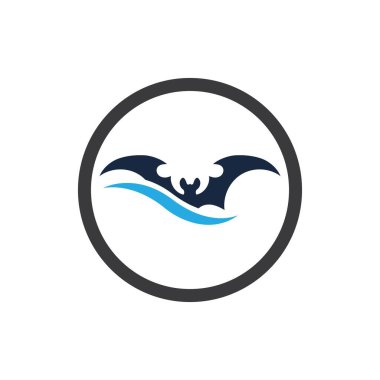 Yarasa vektör simgesi logo şablonu çizim tasarımı
