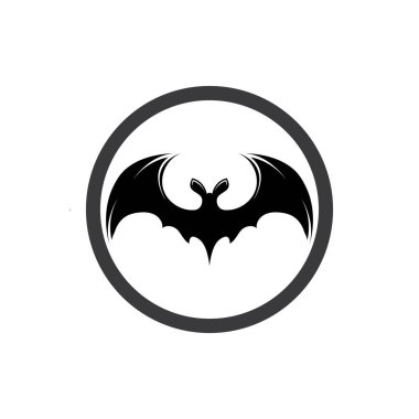 Yarasa vektör simgesi logo şablonu çizim tasarımı