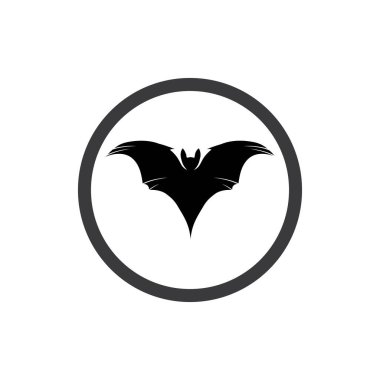 Yarasa vektör simgesi logo şablonu çizim tasarımı