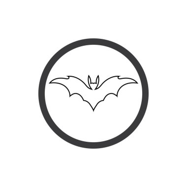 Yarasa vektör simgesi logo şablonu çizim tasarımı