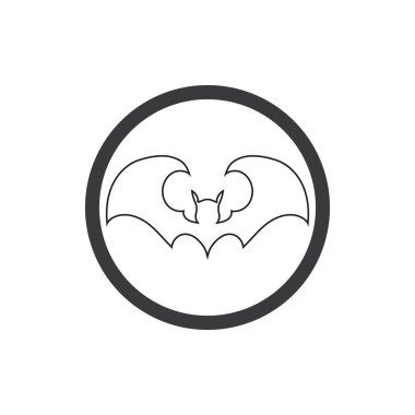 Yarasa vektör simgesi logo şablonu çizim tasarımı