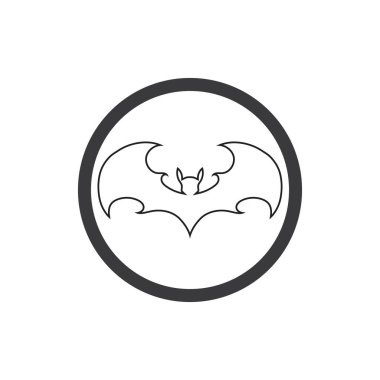Yarasa vektör simgesi logo şablonu çizim tasarımı