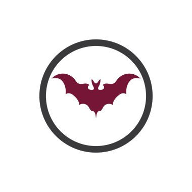 Yarasa vektör simgesi logo şablonu çizim tasarımı