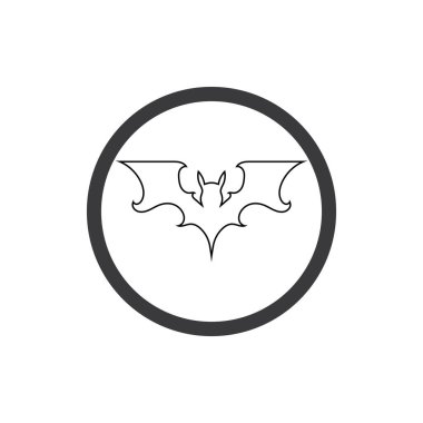 Yarasa vektör simgesi logo şablonu çizim tasarımı