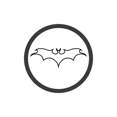 Yarasa vektör simgesi logo şablonu çizim tasarımı