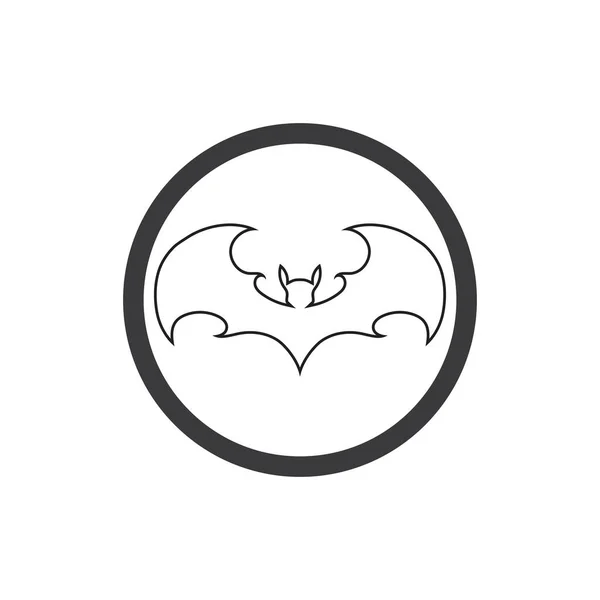 Templat Logo Vektor Bat Desain Gambar - Stok Vektor