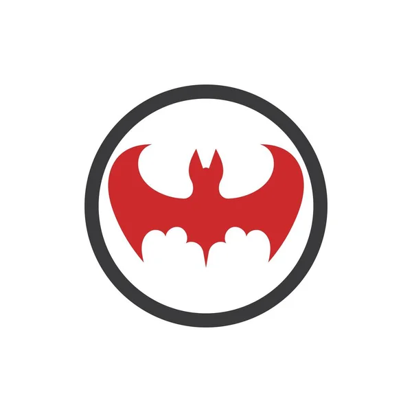 Bat Vetor Ícone Logotipo Modelo Ilustração Design — Vetor de Stock