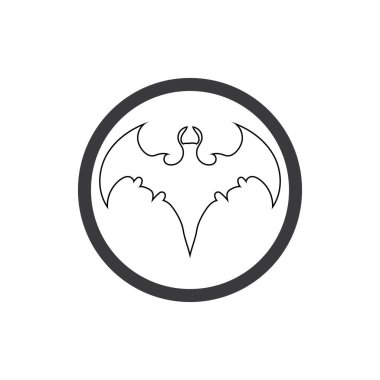 Yarasa vektör simgesi logo şablonu çizim tasarımı