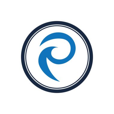 p harfi Logo Şablon vektör simgesi tasarımı