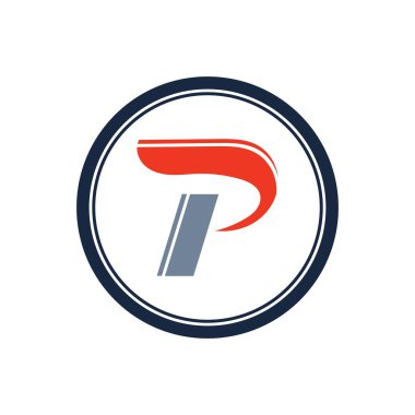 p harfi Logo Şablon vektör simgesi tasarımı
