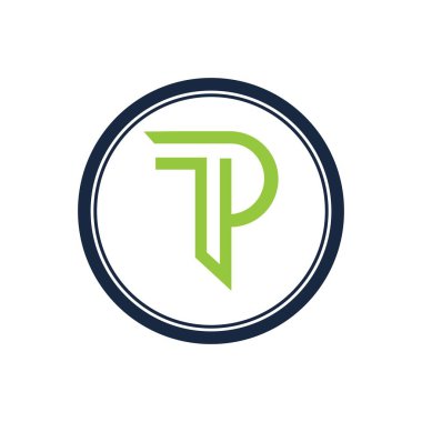 p harfi Logo Şablon vektör simgesi tasarımı