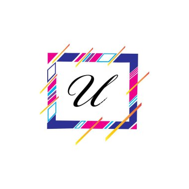Harf U İş kurumsal birleşik vektör logo tasarım şablonu