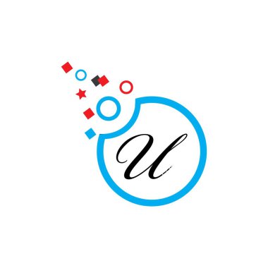 Harf U İş kurumsal birleşik vektör logo tasarım şablonu