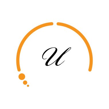 Harf U İş kurumsal birleşik vektör logo tasarım şablonu