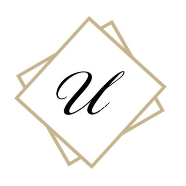Harf U İş kurumsal birleşik vektör logo tasarım şablonu