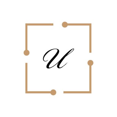 Harf U İş kurumsal birleşik vektör logo tasarım şablonu
