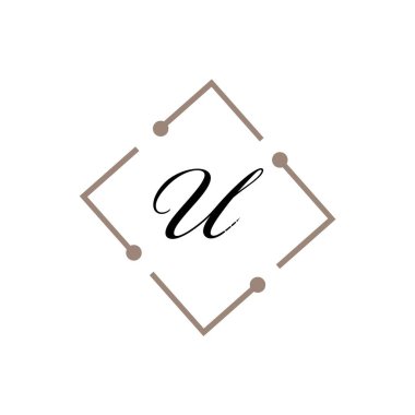 Harf U İş kurumsal birleşik vektör logo tasarım şablonu