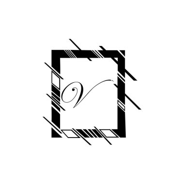 Harf v v İş kurumsal birleşme vektör logo tasarım şablonu