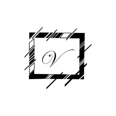 Harf v v İş kurumsal birleşme vektör logo tasarım şablonu