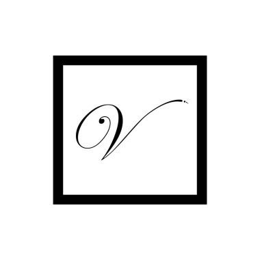 Harf v v İş kurumsal birleşme vektör logo tasarım şablonu