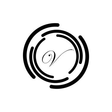 Harf v v İş kurumsal birleşme vektör logo tasarım şablonu