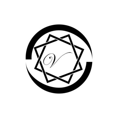 Harf v v İş kurumsal birleşme vektör logo tasarım şablonu