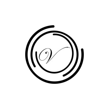 Harf v v İş kurumsal birleşme vektör logo tasarım şablonu